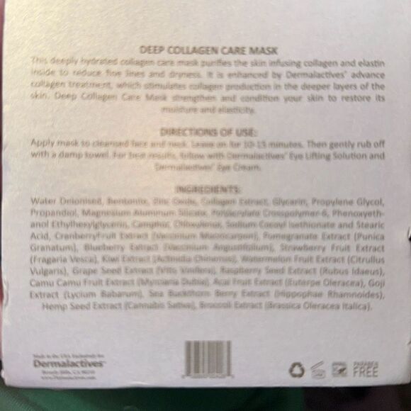 Deep Collagen Care Mask Dermelectives - Picture 3 of 3